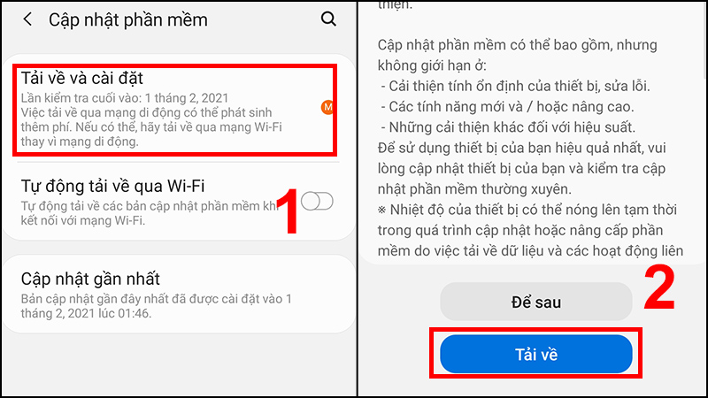 Kiểm tra bản cập nhật Android mới