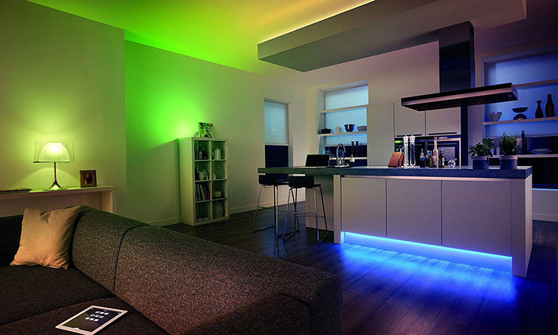 Philips Hue có khả năng cảm biến theo ánh sáng và âm thanh của khu vực.