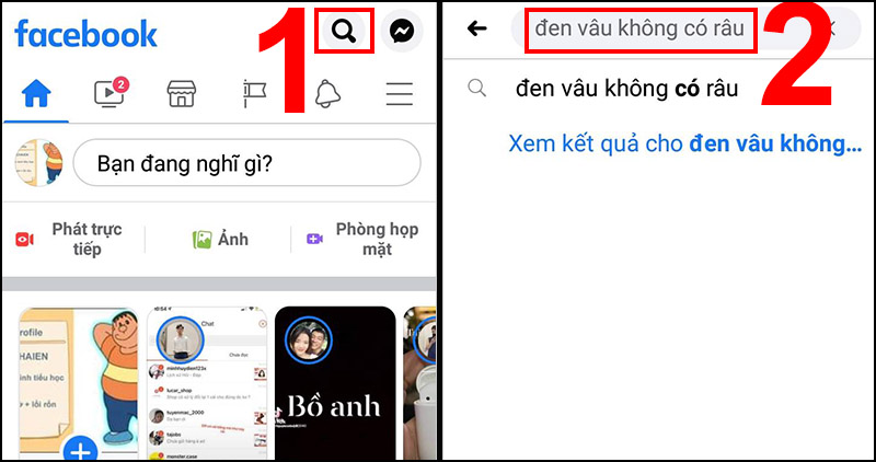 Bước 1: Bạn vào ứng dụng Facebook trên điện thoại