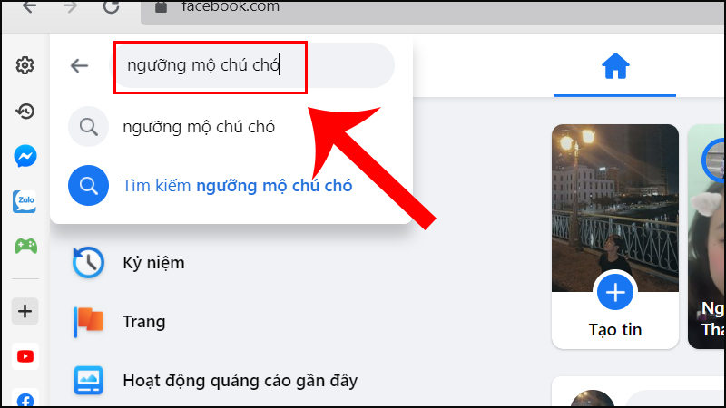 Nhập vào từ khóa bạn muốn tìm và nhấn phím enter trên bàn phím.