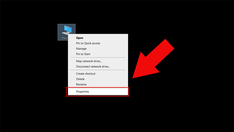 Bạn nhấn chuột phải vào This PC > Chọn Properties.