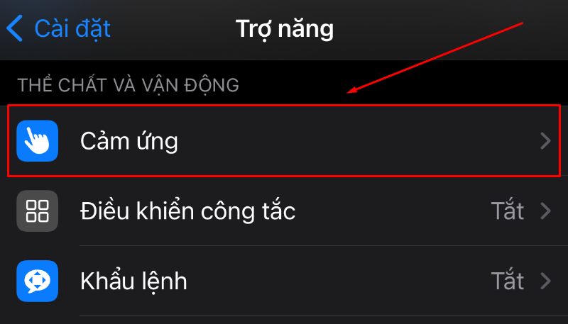 Chọn Cảm ứng