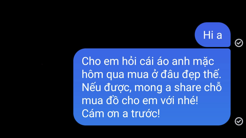 Nhắn tin vào thẳng vấn đề