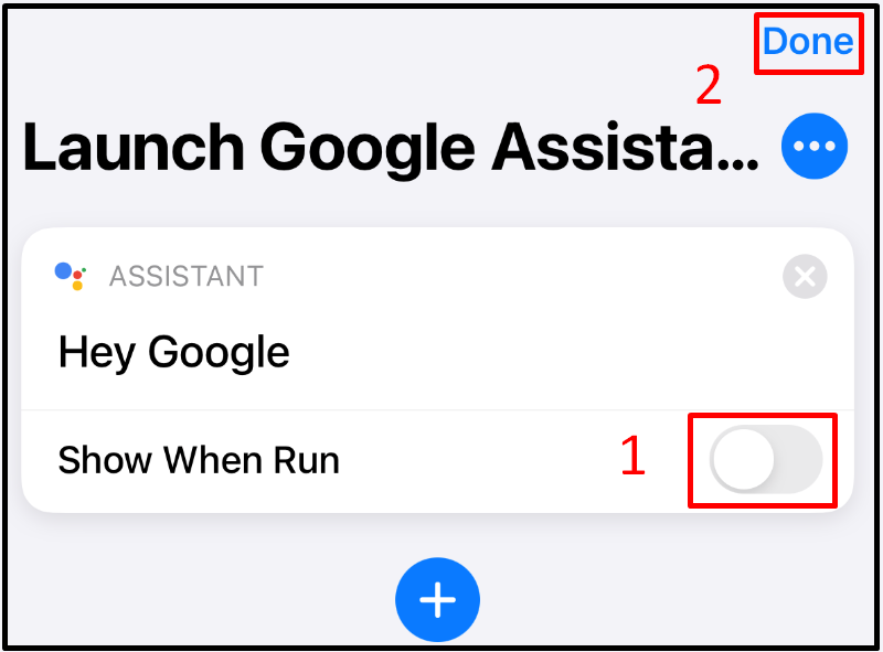 Tắt tùy chọn Show When Run (Hiển thị khi chạy)