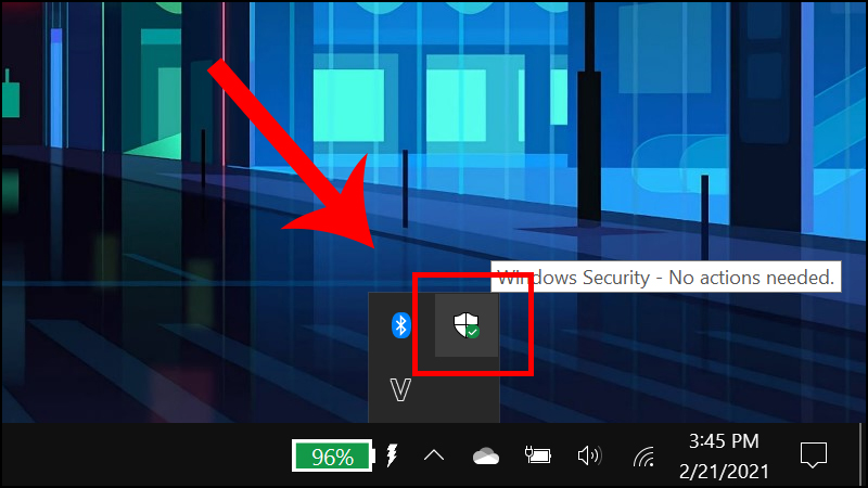 Nhấn đúp chuột vào biểu tượng Windows Security 