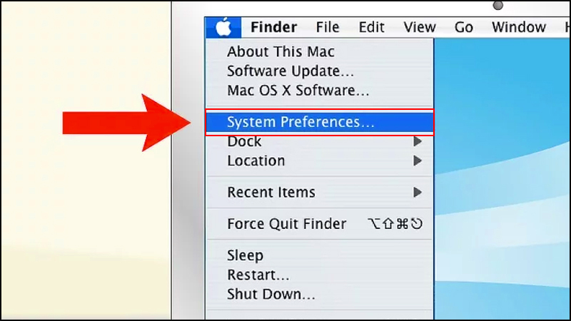 Mở trình đơn Apple > Chọn System Preferences