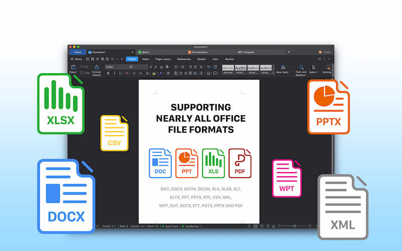 Tương thích với tất cả file từ Microsoft Office