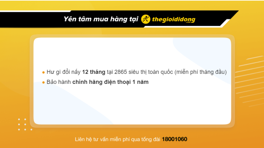 Chính sách bảo hành tại Thế Giới Di Động