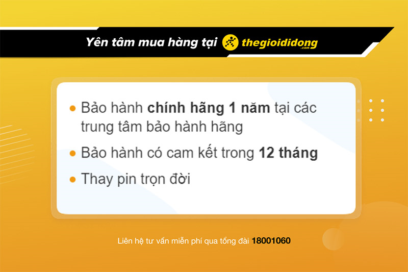 Chính sách bảo hành đồng hồ tại Thế Giới Di Động