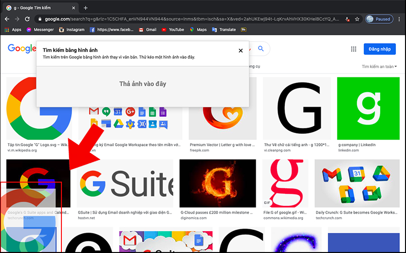 hình ảnh tải ảnh trên chrome