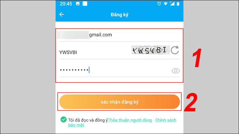 Điền thông tin