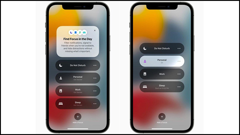 Tính năng Focus đẩy mạnh khả năng tập trung trong nhiều tình huống khác nhau