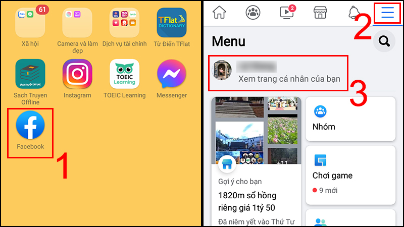 Vào trang Facebook cá nhân của bạn