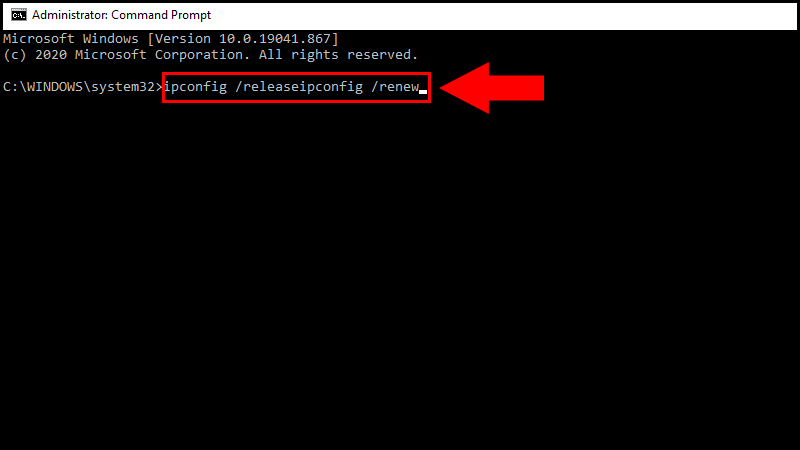 Nhập dòng lệnh vào Command Prompt