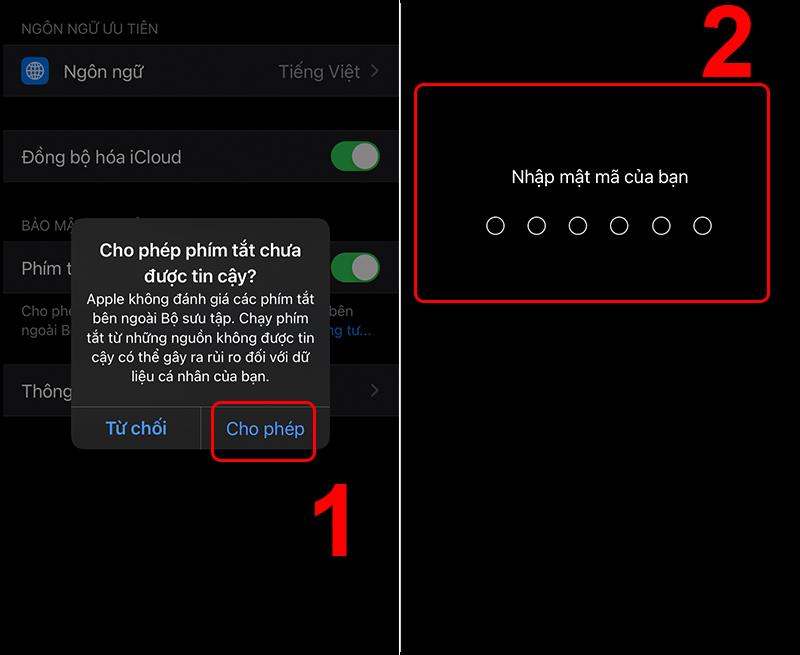 Nếu bạn không cài đặt mật khẩu khóa màn hình, thiết bị sẽ không yêu cầu nhập mật khẩu trong bước này