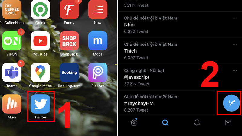 Truy cập Twitter bằng điện thoại