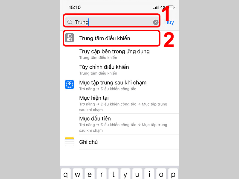 Nhập từ khóa vào phần Tìm kiếm