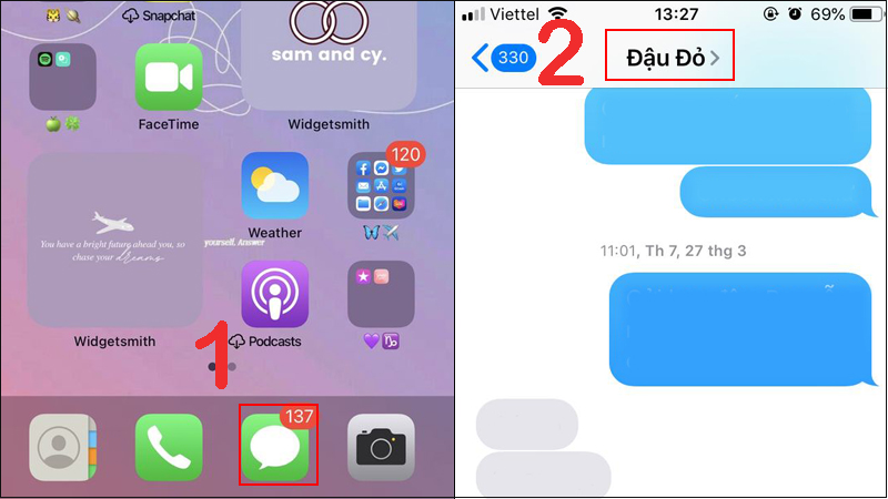 Xem tin nhắn iMessage