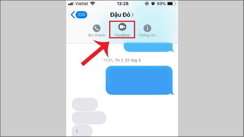 Gọi FaceTime từ iMessage