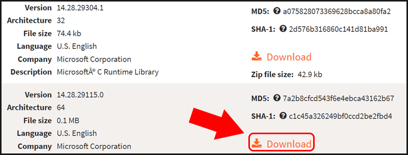 Tải file vcruntime140.dll