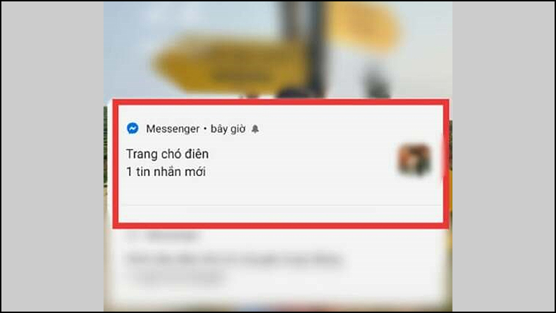 Thông báo Messenger sau khi ẩn nội dung thông báo