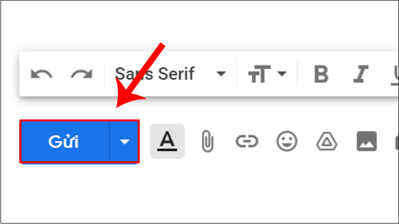 Tiến hành gửi mail