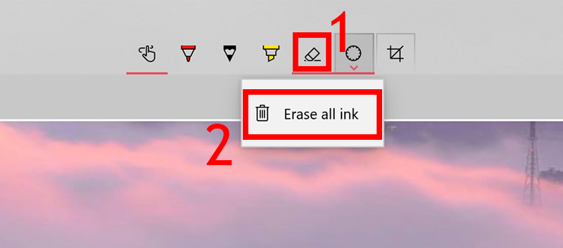 Chọn Erase all ink.