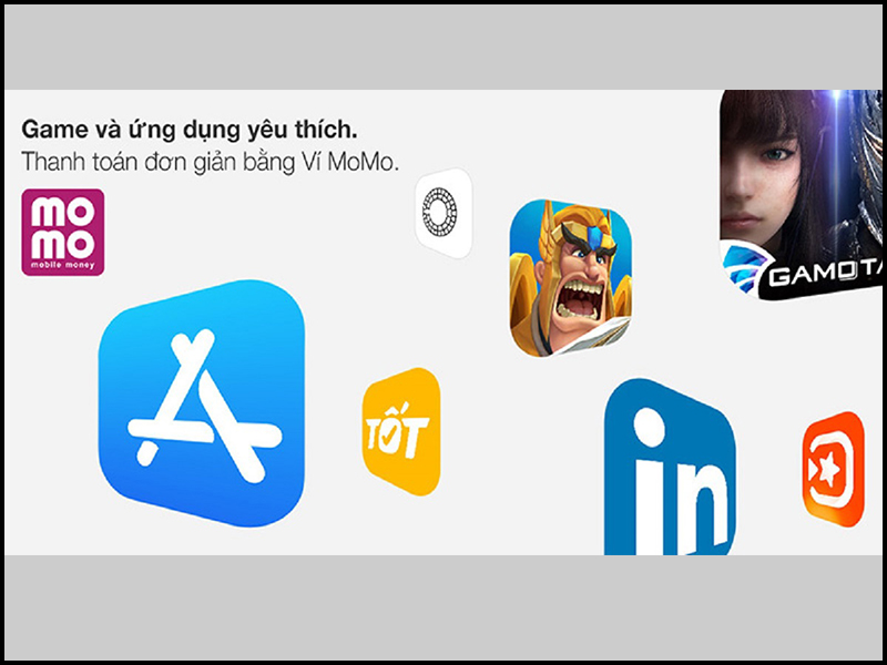 Bạn có thể mua ứng dụng và game trả phí trên AppStore bằng MOMO 