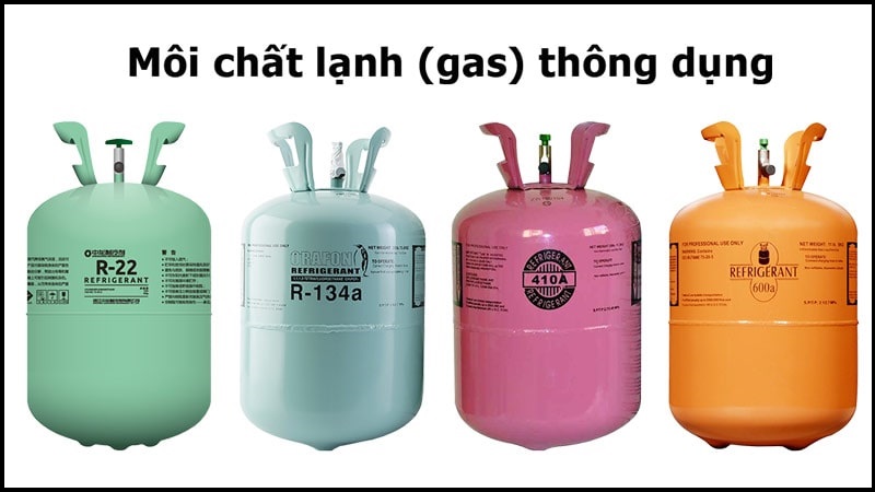 Khí gas sử dụng cho máy lạnh