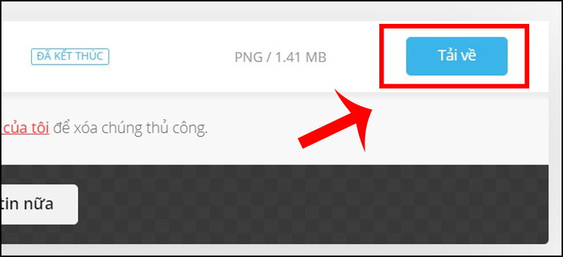 Sau khi hoàn tất chuyển đổi, nhấn vào Tải về để lưu file về máy