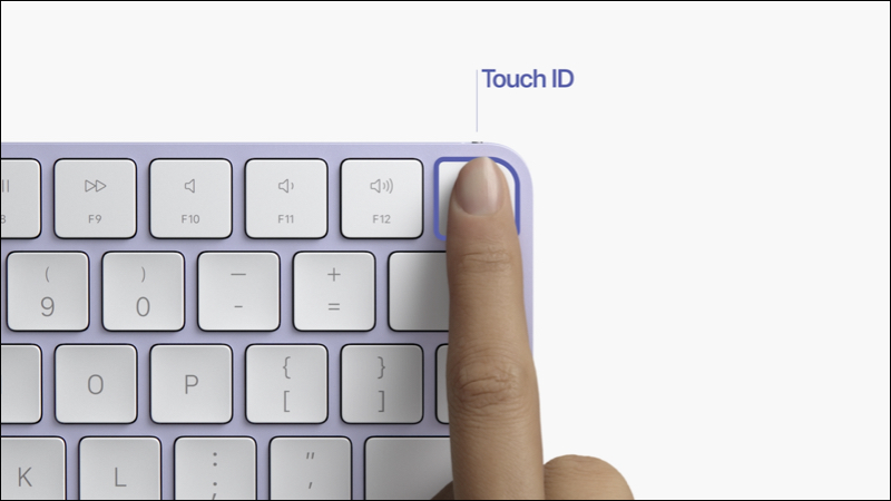 Touch ID trên bàn phím Magic Keyboard phiên bản màu tím