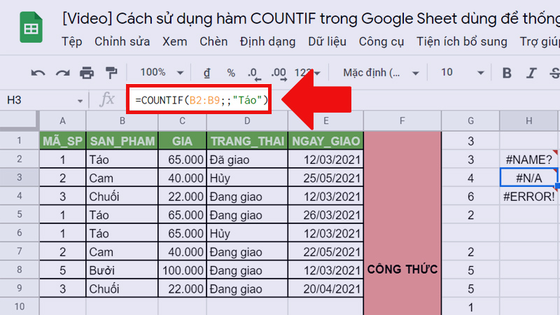 Lỗi #N/A xuất hiện là do không tìm thấy giá trị cần tìm