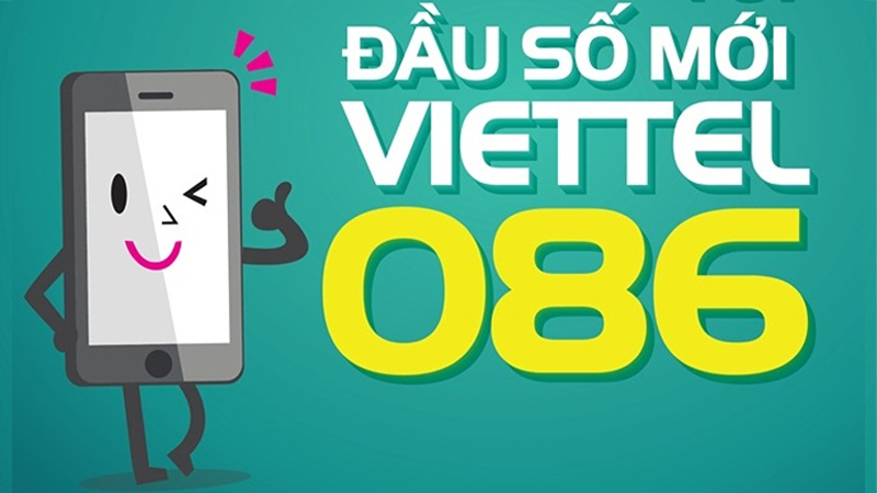 Đầu số 086 là mạng Viettel