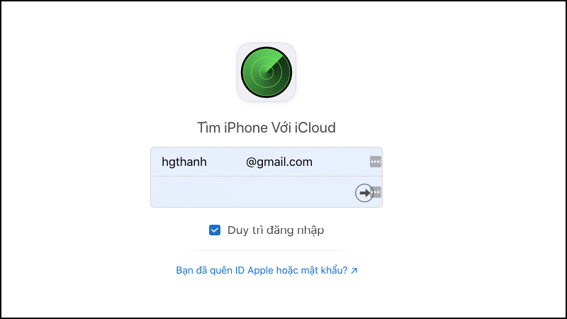 Nhập ID Apple của bạn 