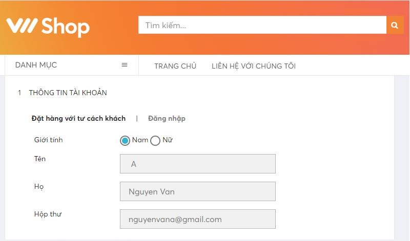 Nhập các thông tin để thanh toán