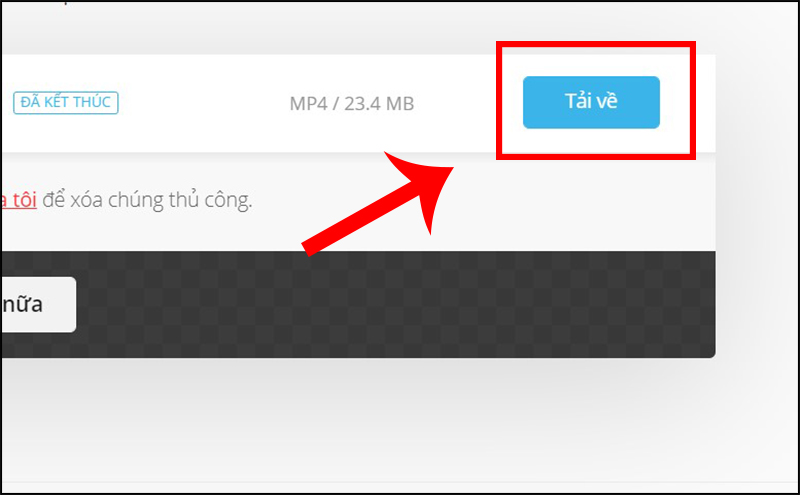 Sau khi chuyển đổi, nhấn vào Tải về để lưu file về máy