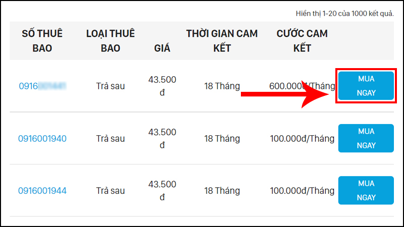 Nhấn nút MUA NGAY