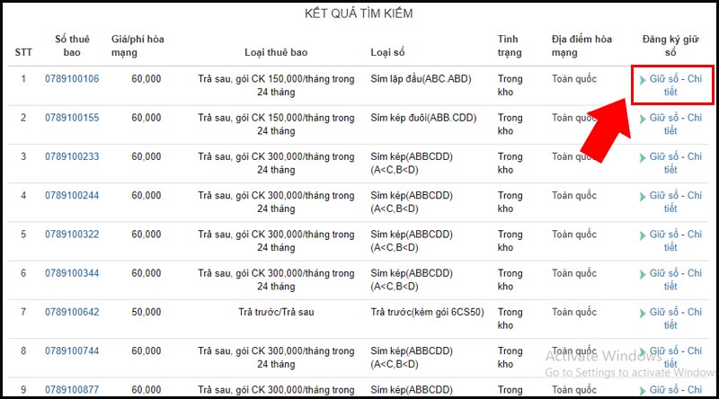 Chọn số bạn mong muốn