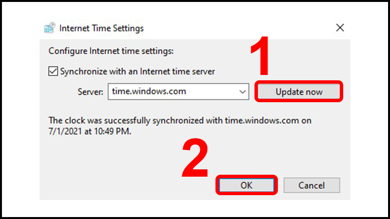 Tiến hành điều chỉnh Internet Time