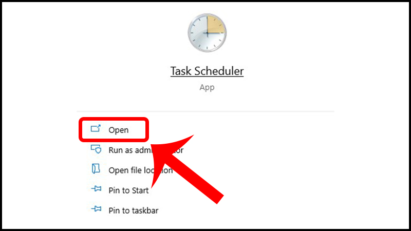 Truy cập Task Scheduler