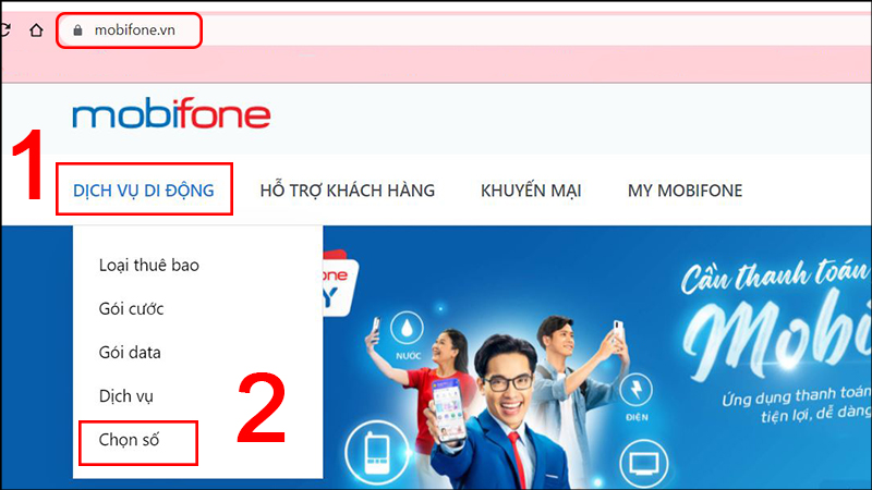 Bước 2: Chọn số