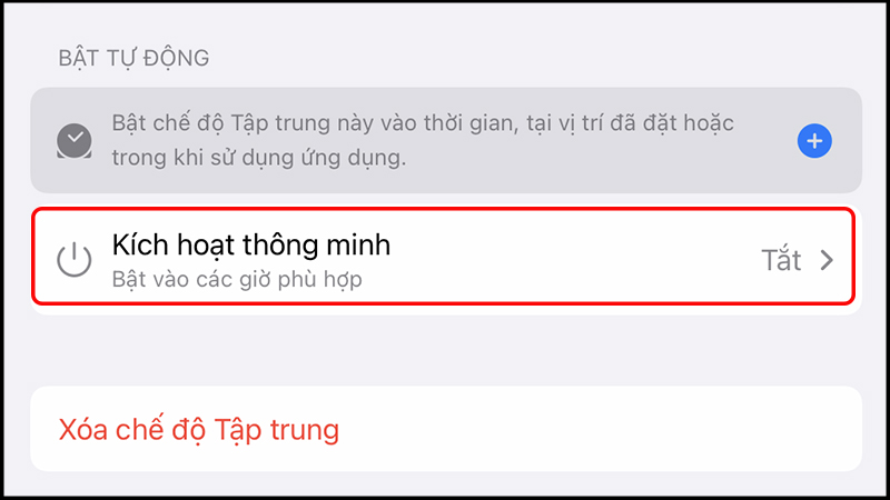 Bạn cũng có thể tùy chỉnh giờ bật/tắt các chế độ tập trung theo ý muốn