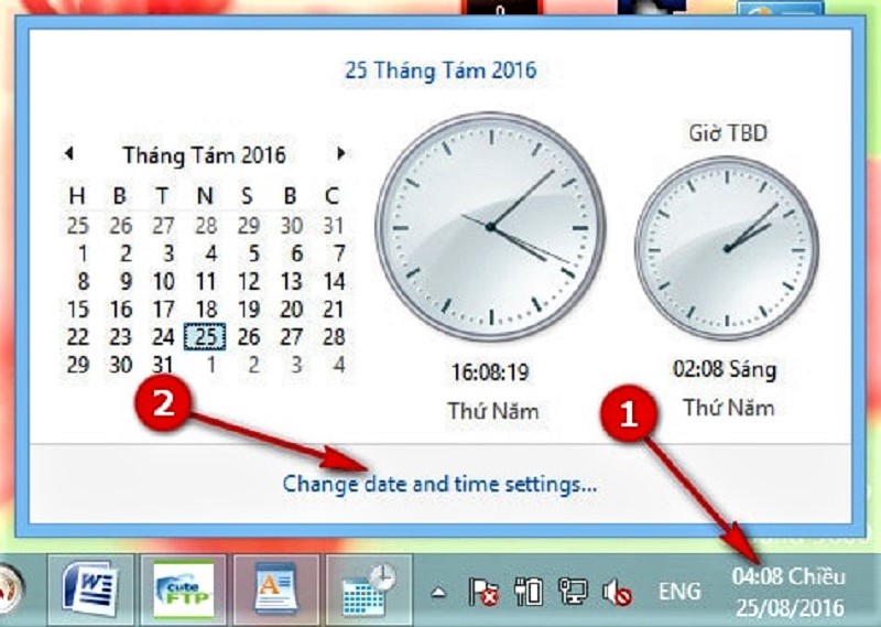 Ngày giờ trên máy bị lỗi