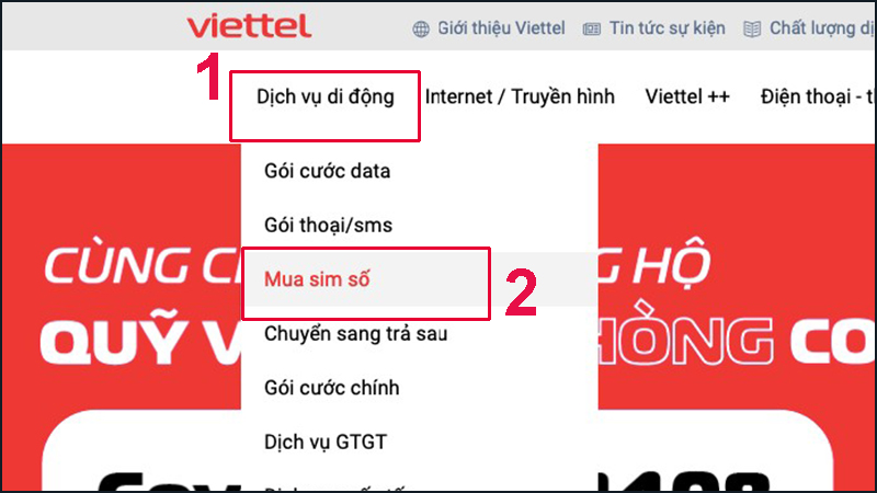 Bạn hãy truy cập vào trang chủ Viettel để mua SIM