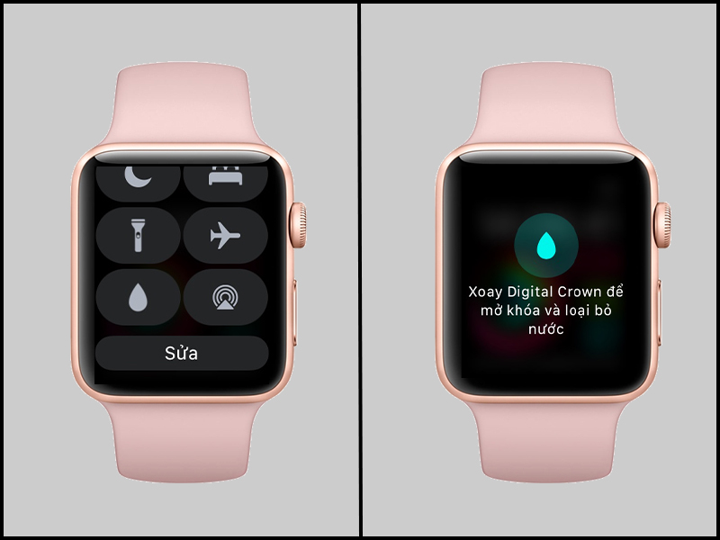 Chế độ loại bỏ nước trên Apple Watch