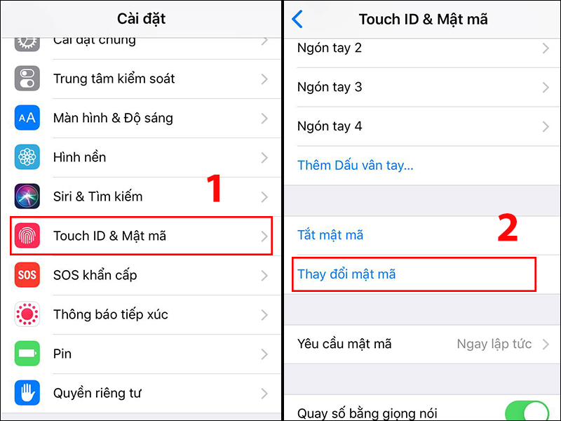 Cài đặt mật mã trên iPhone 6