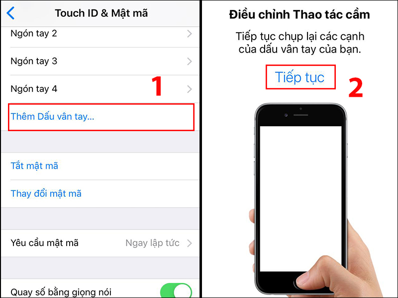 Cài đặt khóa vân tay trên iPhone 6