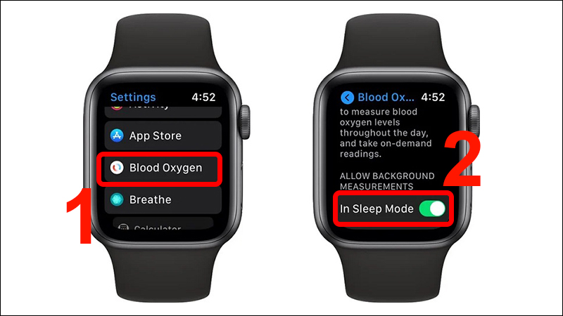 Tìm Blood Oxygen trong Settings