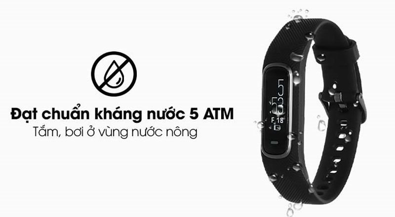 Garmin Vivosmart 4 đạt chuẩn kháng nước 5 ATM