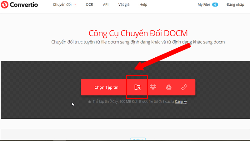 Tải fIle DOCM lên